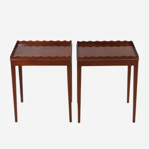A Pair of Mahogany Scalloped Tables