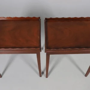 A Pair of Mahogany Scalloped Tables
