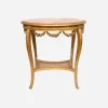 A Serpentine Giltwood & Pink Marble Table