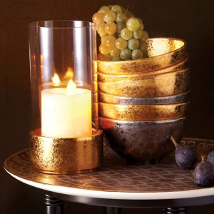 Alchimie Gold Hurricane Lantern Small