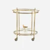 An Antique Brass Drinks Trolley