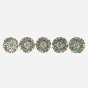 Antique Cabbage & Butterfly Plates - Set of 10
