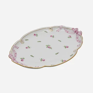 Antique Herend Vienna Rose & Bow Serving Platter
