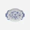 Antique Meissen Blue Onion Platter with Bows