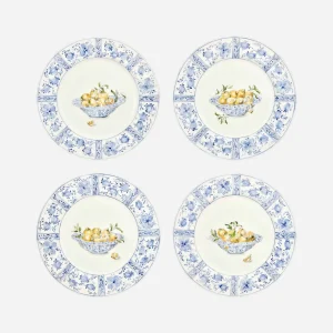 Basket with Lemons Dinner Plates - Set of 4
