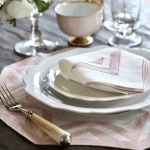 Belvedere Soft Pink Rim Dessert Plate