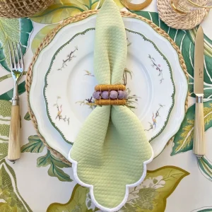 Berry Napkin Ring Smoke - Set of 4
