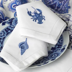 Blue Sea Shell Dinner Napkin