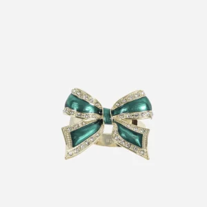 Bow Napkin Ring Emerald - Set of 4
