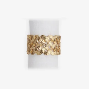 Braid Gold Napkin Ring - Set of 4