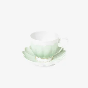 Cairo Jaipur Melon Teacup & Saucer Jade Green