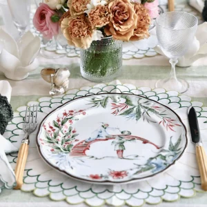 Chinoiserie Dessert Plates  - Set of 12