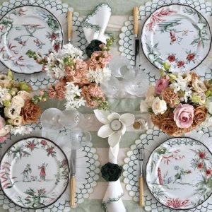 Chinoiserie Dinner Plates  - Set of 12