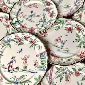 Chinoiserie Dinner Plates  - Set of 12