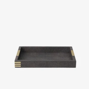 Christie Desk Tray Charcoal Shagreen