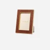 Classic Croc Leather Frame 4x6 - Chestnut
