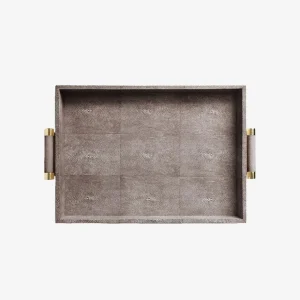 Classic Shagreen Serving Tray - Chocolate