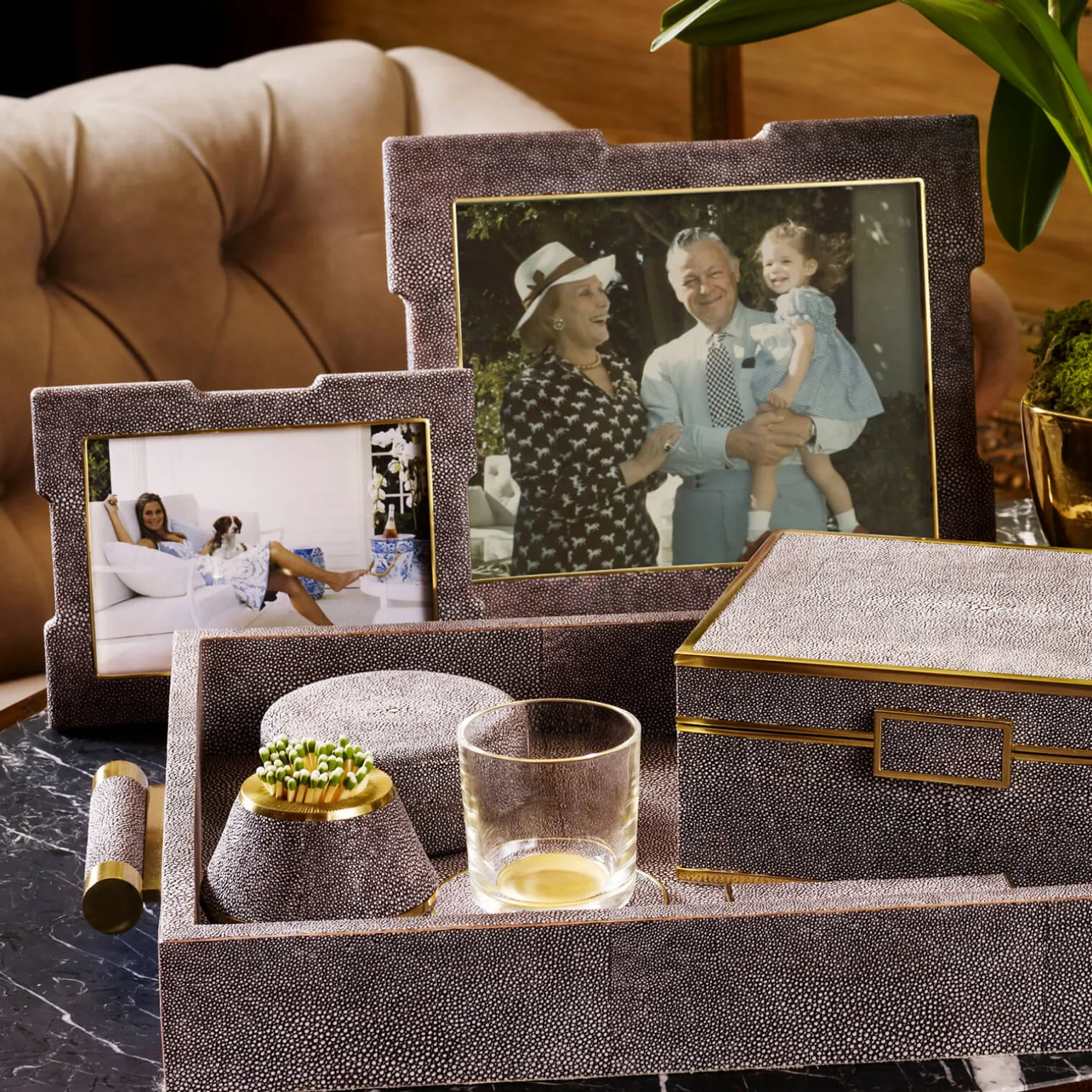 classic_shagreen_serving__1.webp Classic Shagreen Serving Tray - Chocolate