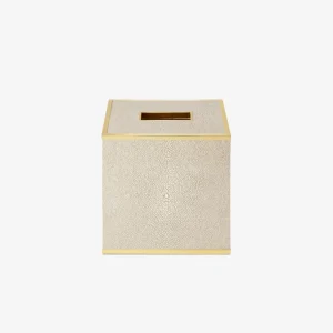 Classic Shagreen Tissue Box Cover Wheat