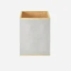 Classic Shagreen Waste Basket - Dove