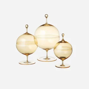 Crystal Candy Dish Gold - Large