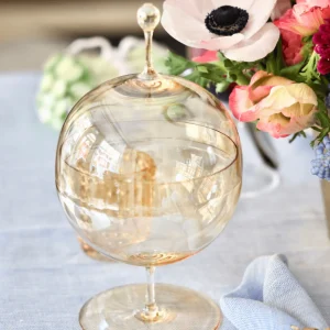 Crystal Candy Dish Gold - Medium