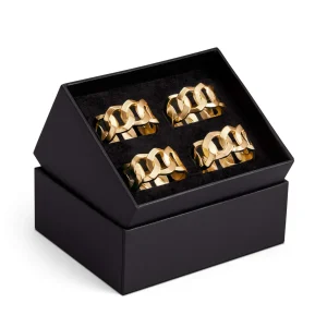 Cuban Link Napkin Ring - Set of 4