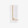 Daisy Chain Hemstitch Gold Napkin