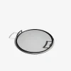 Defile Large Round Leather Tray Grey