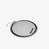 Defile Medium Round Leather Tray Grey