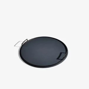 Defile Medium Round Leather Tray Royal Blue Bronze