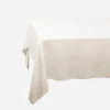 Ecru Linen Sateen Tablecloth