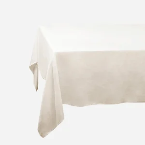 Ecru Linen Sateen Tablecloth
