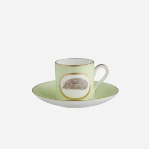 Egg & Feather Espresso Cup & Saucer