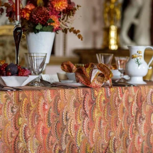 Fan Marble Linen Napkin