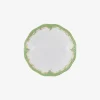 Fish Scale Green & Gold Dessert Plate