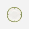 Fish Scale Green & Gold Dinner Plate Rocaille