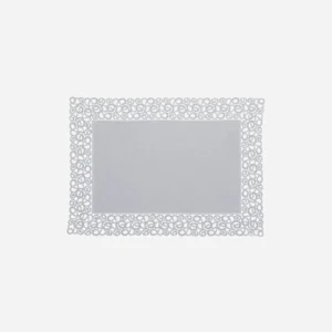 Florence White Lace Trim Placemat