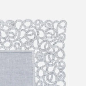Florence White Lace Trim Placemat