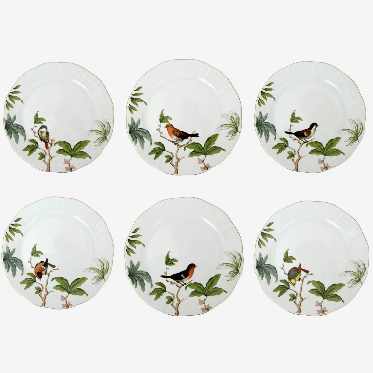 foret_bird_dessert_plate__0.webp Foret Bird Dessert Plate - Set of 6