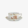 Fortuna Teacup & Saucer Antique Brown