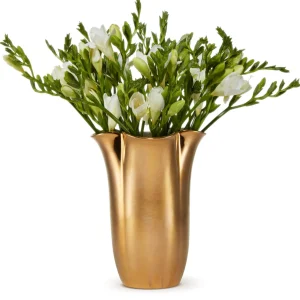 Gilded Clover Tall Vase