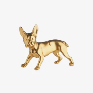 Gold French Bulldog Place Card Holder