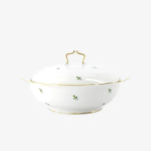 Grape Leaves Serving Dish with Lid