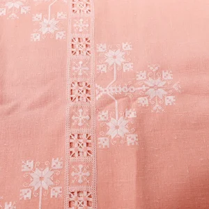 Hand-Embroidered Tablecloth with 12 Napkins
