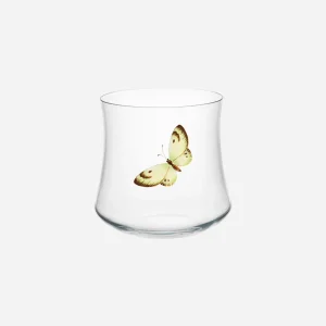 Hand-painted Butterfly Low Tumbler - 1 Butterfly