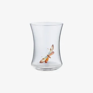 Hand-Painted Butterfly Tall Concave Tumbler - 1 Butterfly