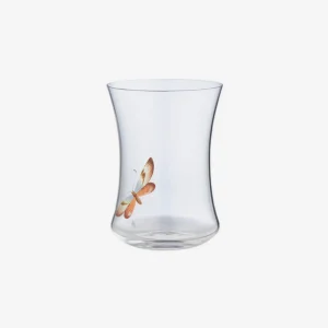Hand-Painted Butterfly Tall Concave Tumbler - 1 Butterfly