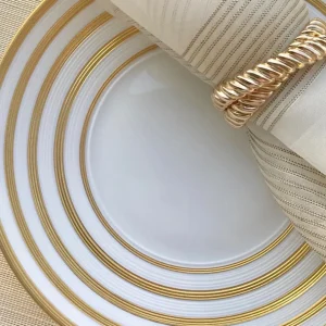 Hémisphère Gold Stripe Charger Plate