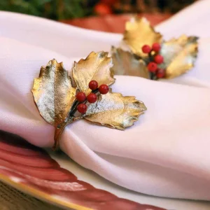 Holly Napkin Ring - Set of 4